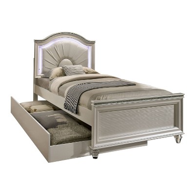 2pc Fosset Bed with Trundle Pearl White - HOMES: Inside + Out