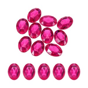 Unique Bargains Acrylic Flat Back DIY Decor Jewelry Oval Gems 10 Pcs - 1 of 4