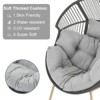 Outdoor PE Wicker Egg Chair with Ottoman for Balcony - 4 of 4