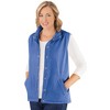 Collections Etc Snap Front and Cinch Back Sleeveless Vest with Front Slant Pockets - Flattering Layering Piece for Outfit - 4 of 4