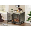 Furniture Style Dog Crates with Sliding Iron Door, Modern Decorative Pet House Dog Cage with Soft Cushion - 2 of 4