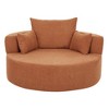 Vynxaria Red 360° Swivel Chair Accent Barrel Chair Swivel Round Sofa Chair - 4 of 4