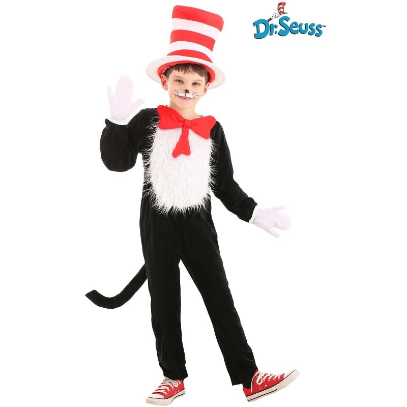 HalloweenCostumes.com Dr. Seuss The Cat in the Hat Deluxe Costume for Kids., 2 of 10
