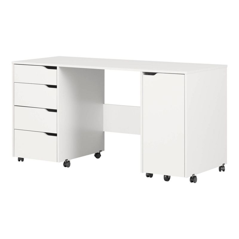 Crea Sewing Craft Table On Wheels White - South Shore, 3 of 13