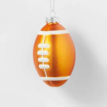 Glass Football Christmas Tree Ornament - Wondershop™