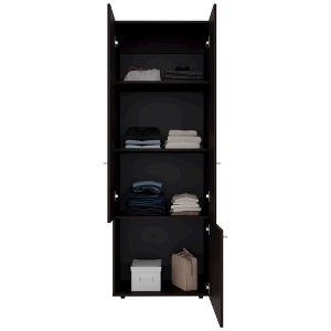 Tuhome,3 Door Closet System Hanging Rod Interior Shelves : Target