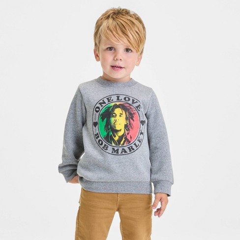 Toddler Bob Marley Printed Pullover Sweatshirt - Gray 12M