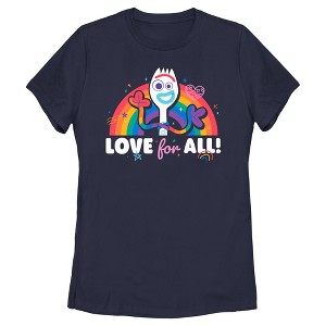 Women's Toy Story Forky Love For All T-Shirt - 1 of 4