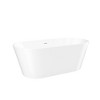 Cesicia 59 in-L  x 28 in-W  x 21 in-H Glossy White Dual Ended Freestanding Soaking Bathtub - 3 of 4