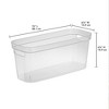 Sterilite 6.25x6.25x15 Inch Narrow Modern Storage Bin w/ Comfortable Carry Through Handles and Banded Rim for Household Organization, Clear - 2 of 4