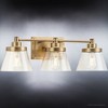 Urban Ambiance Luxury Traditional Bath Light 7.75''H x 24.5''W,  Olde Brass Finish,  Pawtucket Collection, UHP3994 - 4 of 4