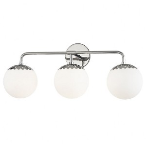 Mitzi Paige 3 - Light Vanity in  Polished Nickel Opal Glossy Shade - 1 of 1