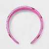 Girls' Sequin Strawberry Headband - Cat & Jack™ Pink: Fashionable Hair Accessory, Recycled Polyester, Ages 3+ - 2 of 3