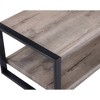47.5" Contemporary Rectangular Coffee Table with Storage Shelf and Double Pedestal, Functional Accent for Living Room or Lounge - 3 of 4