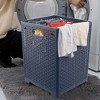 Apex Vanguards Navy Blue Durable Collapsible Laundry Basket - 2 of 3