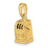 Black Bow Jewelry 14k Yellow Gold 3D Moveable Slot Machine Pendant - 4 of 4