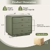 Christopher Knight Home Selric Modern Curved Design 3-Drawer Nightstand - 3 of 4