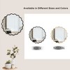 NicBex 31/36/42"Round Wall Mirror with Wooden Wave Frame,Chic Wall Mounted Mirror for Home Decor,Modern HD Glass Bathroom Vanity Mirror - 4 of 4