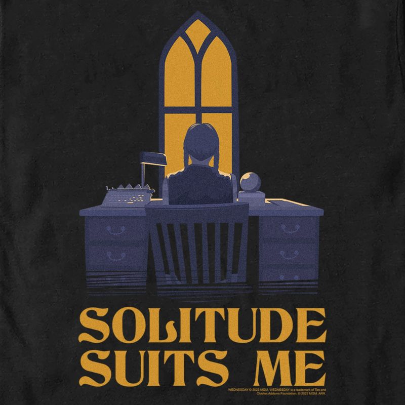 Men's Wednesday Solitude Suits Me T-Shirt, 2 of 6