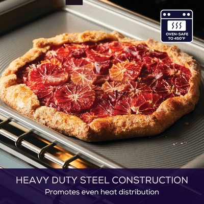 Silver Aluminum Non-Stick Baking Sheet Pan with Rack