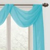 Celine Sheer 55 x 216 in. Sheer Curtain Scarf Valance Aqua - 3 of 4