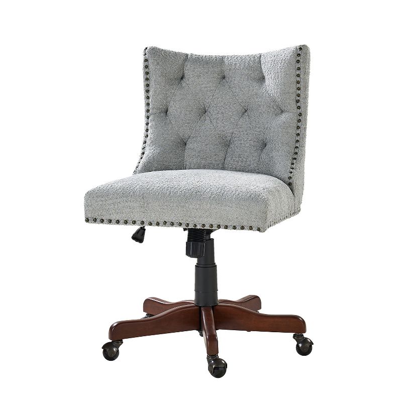 Arnd Modern Solid Wood Task Chair with Tufted Button|HULALA HOME, 1 of 9