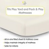 BreathableBaby All-in-One Fitted Sheet & Waterproof Cover, For 39" x 27" Play Yard Mattress (2-Pack), Ecru - 2 of 4