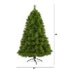 6.5ft. Green Pine Artificial Christmas Tree with 350 Clear LED Lights – Timeless Holiday X-Mas Glow - 2 of 4