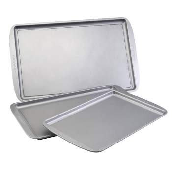 Toaster Oven Baking Pan with Lid, Vesteel 10.4”x 8”x 2” Stainless Steel  Rectangle Sheet Cake Pans with Covers, Small Bakeware for Cakes Brownies