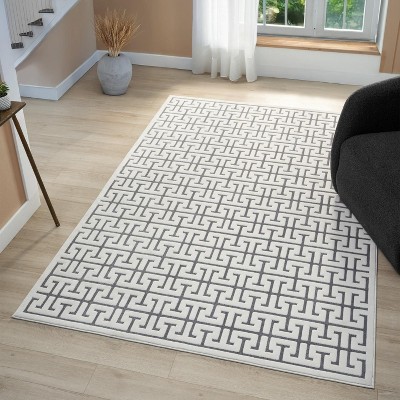 Luxe Weavers Modern Geometric Trellis Indoor Area Rug