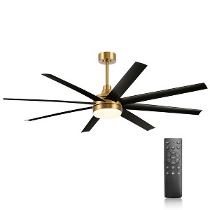 Airsurfer 65" Large Indoor Modern Ceiling Fan with Led Lights and Remote - 1 of 4
