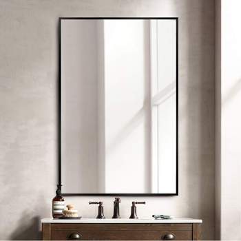 Neutypechic Modern Metal Frame Rectangle Decorative Wall Mirror