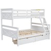 NicBex Twin Over Full Bunk Bed with Ladder and 2 Drawers,Loft Bed with Safety Guardrail for Bedroom,Convertible into 2 Platform Beds,White/Gray - 4 of 4