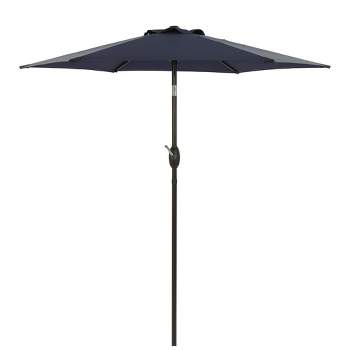 7.5' x 7.5' Outdoor Patio Umbrella with Button Tilt and Crank - Wellfor
