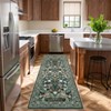 Floral Washable Area Rug Vintage Large Rugs for Living Room Soft Non-Slip Carpet - 3 of 4