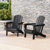 WestinTrends Nantucket Outdoor Patio HDPE Resin Folding Adirondack Chairs With Cup Holder and Phone Holder (Set of Four) - 2 of 4
