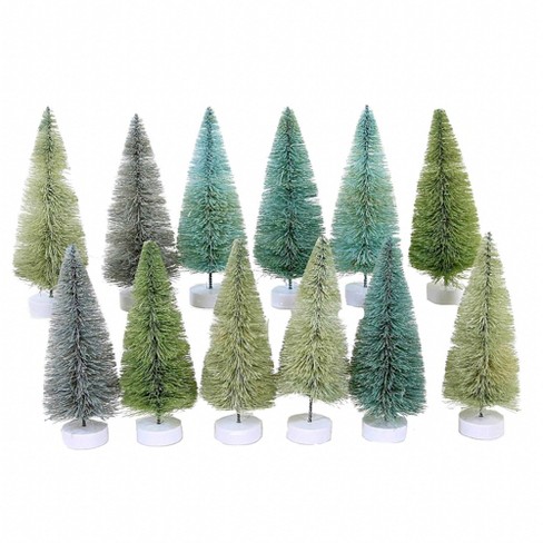 Christmas Winter Green Trees Set 12 Cody Foster - Decorative Figurines