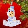 Polarx 4.0 Inch Snowman Baby Boy Christmas Tree Ornament , Christmas Decor Baby's First Christmas (1PC) - 2 of 4