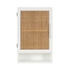 Kate & Laurel All Things Decor 15" Ori Rattan Wall Cabinet with Cubby White - 4 of 4