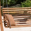 CAVINAS Outdoor Patio Porch Swing,Rustic Hammock Swing Armrest,Outdoor Swing for Patio Garden&Backyard,500LBS Capacity - 3 of 4