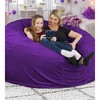 Ultimate Sack 6ft Bean Bag Chair, Oversized Comfortable Indoor Floor Lounger, Giant Foam-Filled Furniture for Relaxing, Purple Suede - 3 of 4