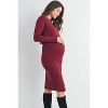 Hello Miz Ribbed Long Sleeve  Round Neck Maternity Dress Nursing Friendly - 2 of 4