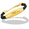 ELYA Women's Polished Elongated Tube Multi-Strand Leatherette Bracelet - 3 of 4