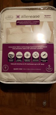 Allerease Organic Cotton Cover Allergy Protection Waterproof Mattress Pad -  (full) : Target