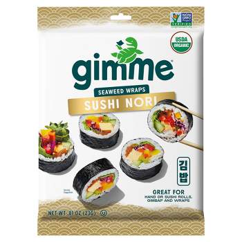 Gimme Organic Roasted Seaweed Sushi Nori Wraps - 0.81oz