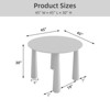 PexFix 45" Round Dining Table Kitchen Table for 4 with Arc-Shaped Edge Top and 4 Tapered Legs for Living Room Dining Room Coffee Office Sturdy Natural - 4 of 4