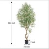 Wikineon Oakpark Faux Olive Tree in Black Plastic Pot. - 3 of 4