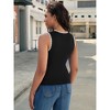 ATHLECHIC Women's Knit Summer Scoop Neck Color Block Sleeveless Slim Fitted Cami Tank Tops - 4 of 4