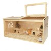 Wooden Hamster Cage, Transparent Large Hamster Cage with Openable Acrylic Roof & Oblique Opening Door, Small Animal Exercise Play House for Gerbils - 3 of 4