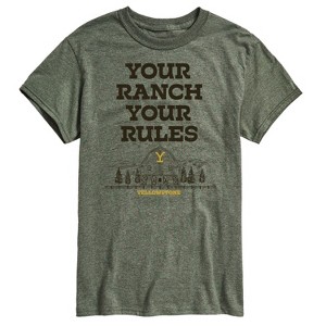 Men's - Yellowstone - Your Ranch Your Rules Short Sleeve Graphic T-Shirt - 1 of 4